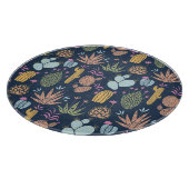 サボテンチャームカラフル:ヴィンテージフローラ カッティングボード (角)