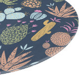 サボテンチャームカラフル:ヴィンテージフローラ カッティングボード (角)