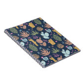 サボテンチャームカラフル:ヴィンテージフローラ ノートブック (右側)