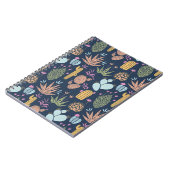 サボテンチャームカラフル:ヴィンテージフローラ ノートブック (左側)