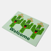 サボテンデザイン ドアマット (アングル)