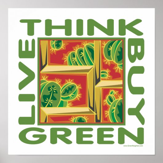 サボテンデザイン ポスター (正面)