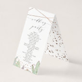 サボテントレンディー結婚式プログラム (裏面)