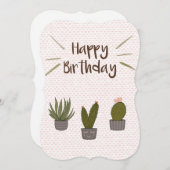 サボテンハッピーバースデーカード (正面/裏面)
