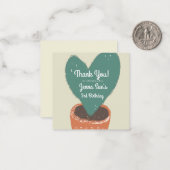 サボテンハートプラントフィエスタ誕生日サンキューカード ノートカード (正面/裏面インサイチュ)