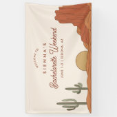 サボテンバチェロレッテウェルカムサイン、砂漠をテーマにした 横断幕 (縦)