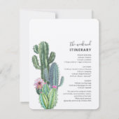 サボテンバチェロレッテ週末パーティーと旅程 招待状 (裏面)