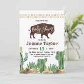 サボテンバッファローデザートベビーシャワー招待状 招待状 (スタンド正面)