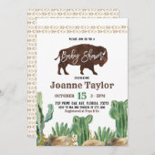 サボテンバッファローデザートベビーシャワー招待状 招待状 (正面/裏面)