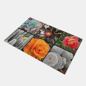 サボテンバラ花photo collage モダンカラフル ドアマット (アングル)