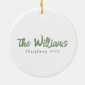 サボテンパーソナライズされたと多肉性オーナメント セラミックオーナメント (裏面)