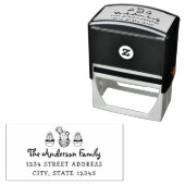 サボテンパーソナライズされたファミリー名差出人住所 セルフインキングスタンプ (インサイチュ)