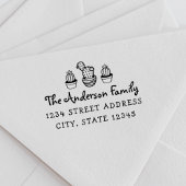 サボテンパーソナライズされたファミリー名差出人住所 セルフインキングスタンプ