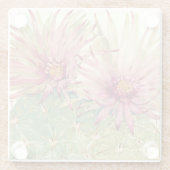 サボテンピンクの花 ガラスコースター (裏面)