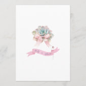 サボテンピンクリボンベビーガールシャワー メニュー (裏面)