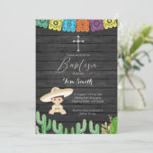 サボテンフィエスタの少年洗礼・命名式招待状 招待状 (スタンド正面)