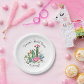 サボテンフィエスタウォーターカラー ペーパープレート (パーティー)