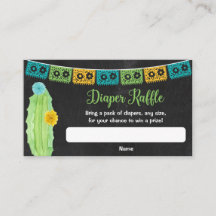 サボテンフィエスタカラフルの赤ちゃんシャワーおむつラッフル