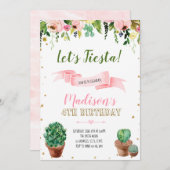 サボテンフィエスタ誕生日 招待状 (正面/裏面)