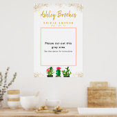 サボテンフィエスタ ブライダルシャワーの写真撮影用フレーム ポスター (キッチン)