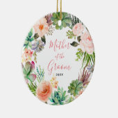 サボテンフラワーズマザーオブザグルームーブメントオーナメント セラミックオーナメント (右)