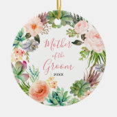 サボテンフラワーズマザーオブザグルームーブメントオーナメント セラミックオーナメント (正面)