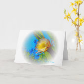 「サボテンフラワー#73フェード」プリント カード (黄色い花)