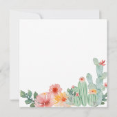 サボテンフローラブライダルシャワー招待 招待状 (裏面)