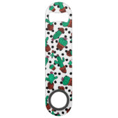 サボテンフローラ六角パターン水彩モノグラム スピード栓抜き (裏面)