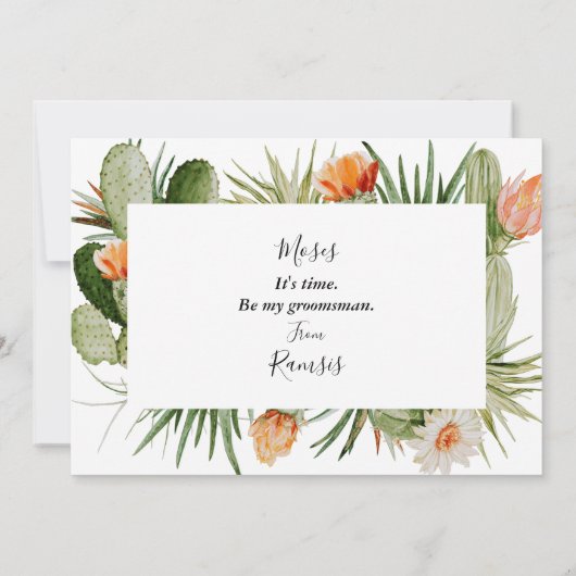 サボテンフローラ砂漠グロムスマン提案カード 招待状 (裏面)