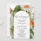 サボテンフローラ砂漠婚約した 招待状 (正面)