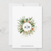 サボテンフローラ砂漠結婚我々は 招待状 (裏面)