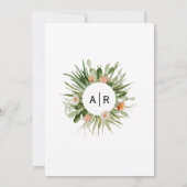 サボテンフローラ結婚砂漠のリハーサルディナー 招待状 (裏面)