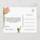 サボテンフローラ結婚砂漠の感謝ポストカード ポストカード (裏面)