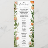 サボテンフローラ結婚砂漠ブライダルパーティフラット プログラム (裏面)