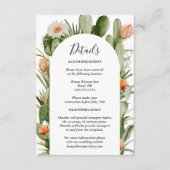 サボテンフローラ結婚砂漠詳細 エンクロージャーカード (正面)