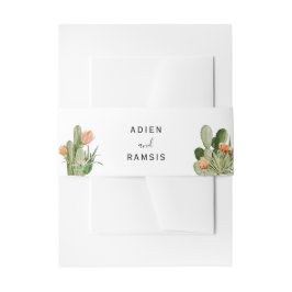 サボテンフローラ結婚砂漠 招待状ベリーバンド