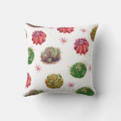 サボテンフローラ:水彩背景 クッション (裏面)