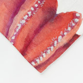 サボテンフローラ:水彩背景 フリースブランケット (角)