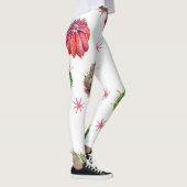 サボテンフローラ：水彩背景 レギンス (右)