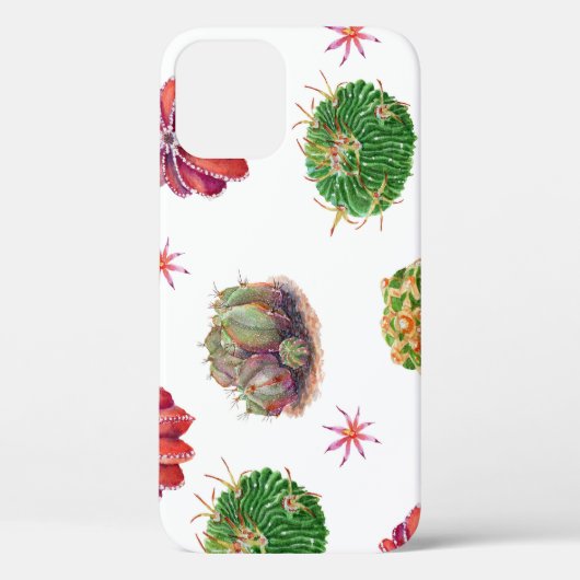 サボテンフローラ：水彩背景 Case-Mate iPhoneケース (裏面)