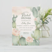 サボテンブライダルシャワーフィエスタシャワー 招待状 (スタンド正面)