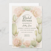 サボテンブライダルシャワー、フィエスタシャワー 招待状 (正面/裏面)