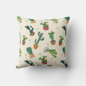 サボテンプリントデコールピローサウスウエストアウトドアデコール クッション (裏面)