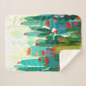 サボテンプリント |サボテンの多い シェルパブランケット (正面(横))