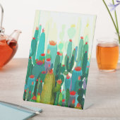 サボテンプリント |サボテンの多い 台座サイン (インサイチュ)