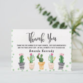 サボテンポットベビーシャワーサンキューカード 招待状 (スタンド正面)