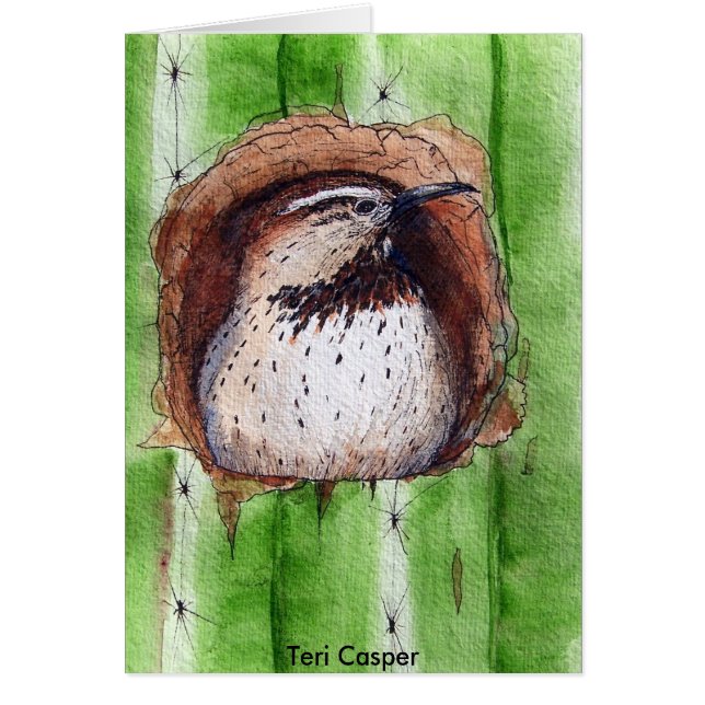 サボテンミソサザイの監視 (正面)