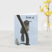 サボテンミソサザイチューソンアリゾナ カード (黄色い花)