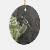 サボテンミソサザイ セラミックオーナメント (右)